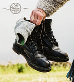 Knitted goat wool socks - grey Skeepe