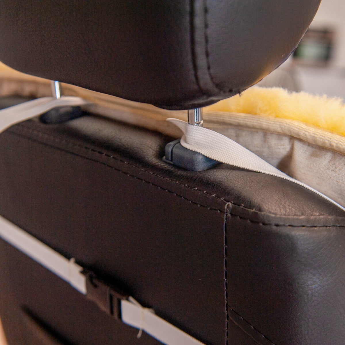 Texel medicinale lamsvacht rolstoel kussen gesp bevestiting