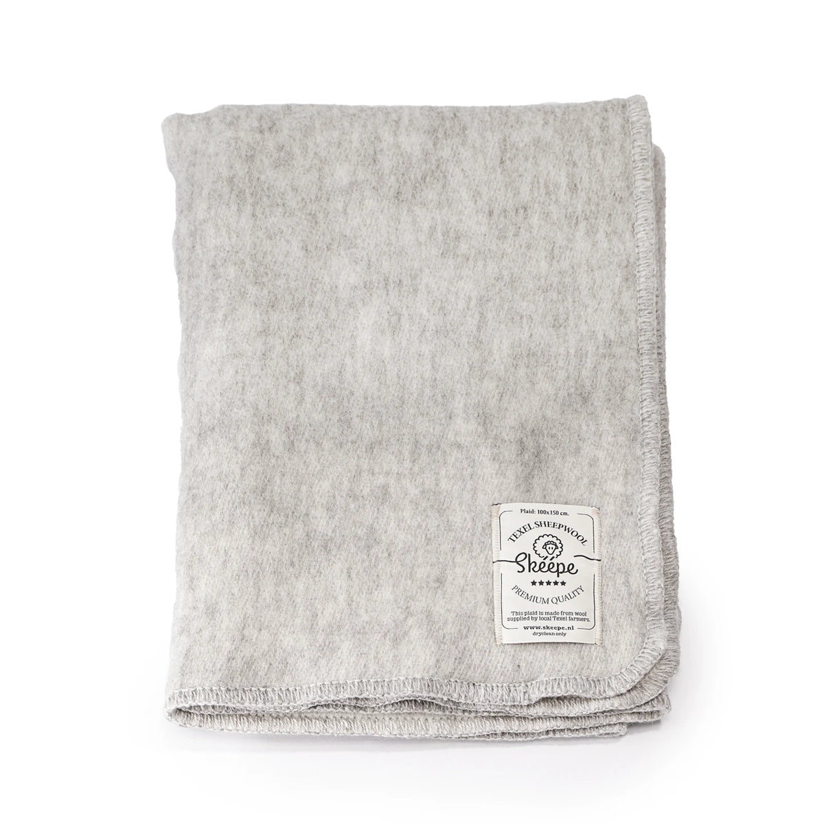 licht grijzen wollen deken