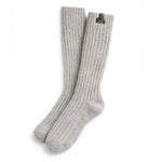 Hellgraue Wollsocken – Kniestrümpfe