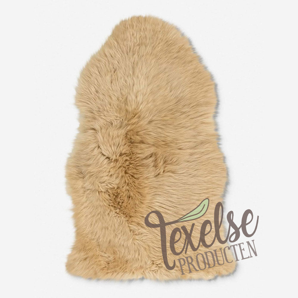 Texelse schapenvacht beige / lichtbruin - logo