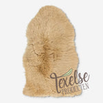 Texelse schapenvacht beige / lichtbruin - logo