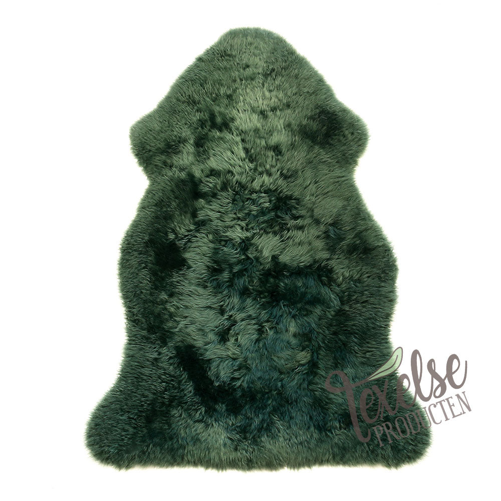 Texelse schapenvacht groen gekleurd