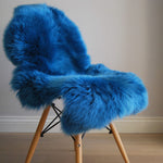 Texelse schapenvachten gekleurd blauw