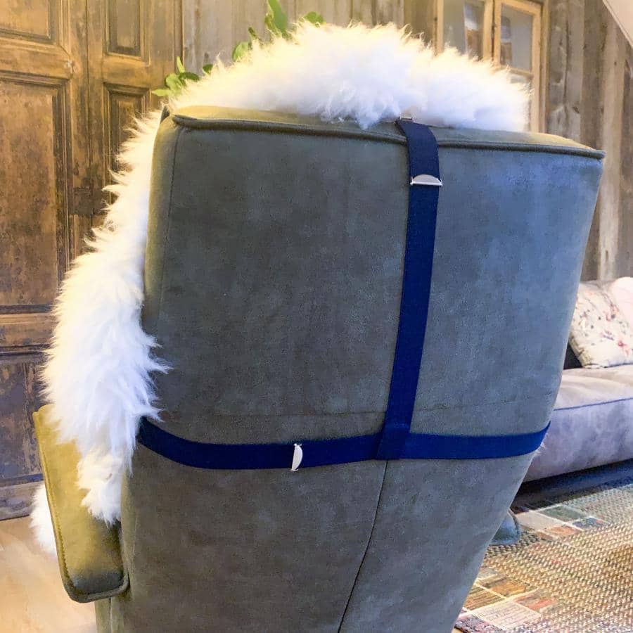 schapenvacht stoel - vast maken