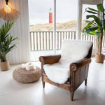 White sheepskin for chair