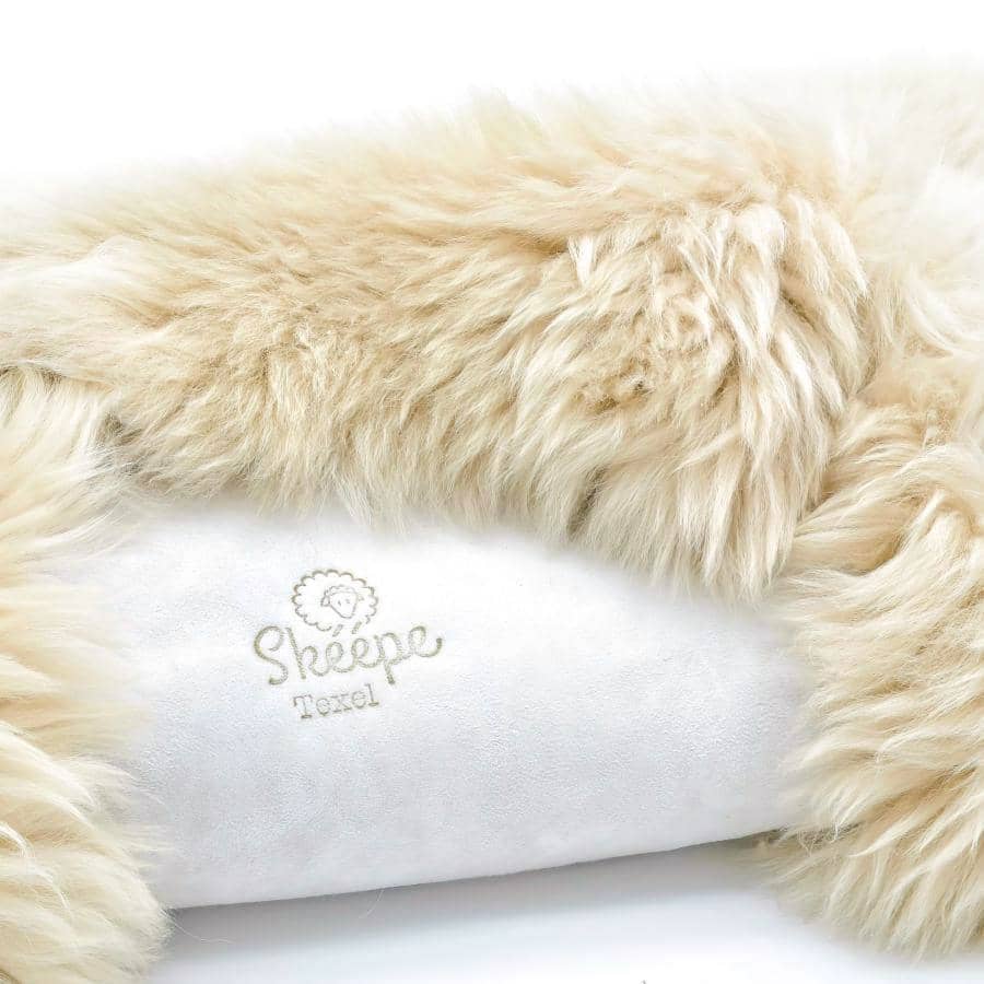 Skeepe echte schapenvacht van Texel - licht beige