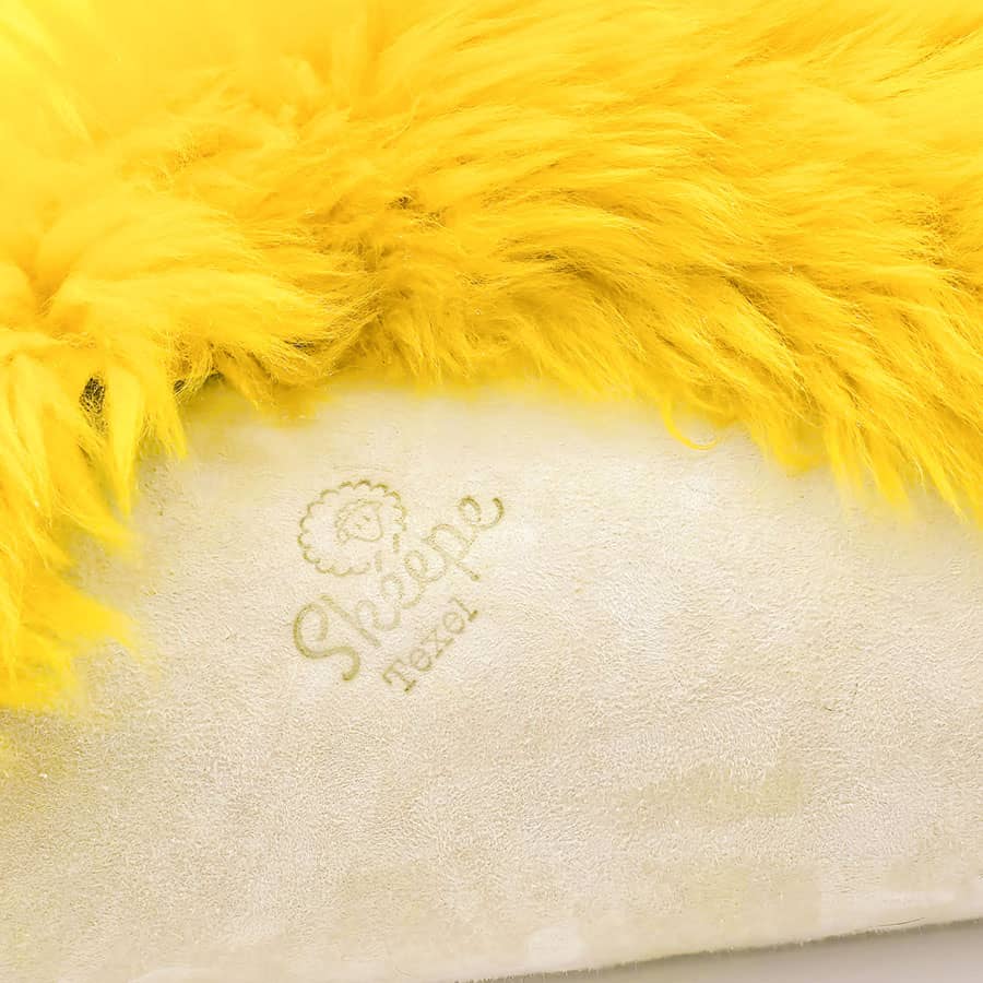 Skeepe sheepskin from Texel neon yellow