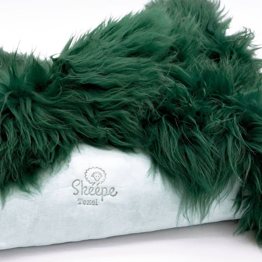 donker groene schapenvacht Skeepe Texel