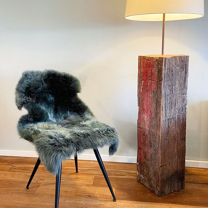 Texels schapenvacht groen blauwe zeekleur