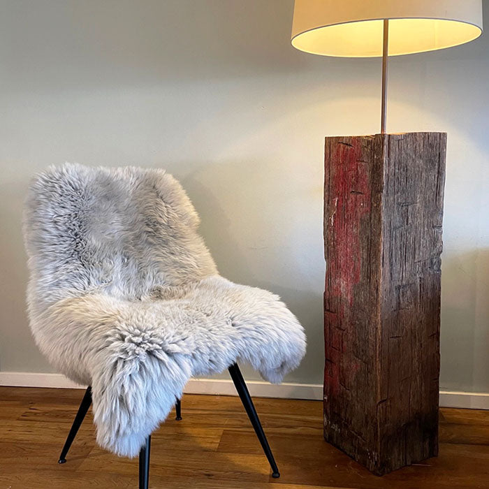 Texelse schapenvacht grijs gekleurd