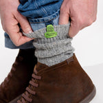 grijze geitenwollen sokken - Skeepe sokken van schapenwol - Texel