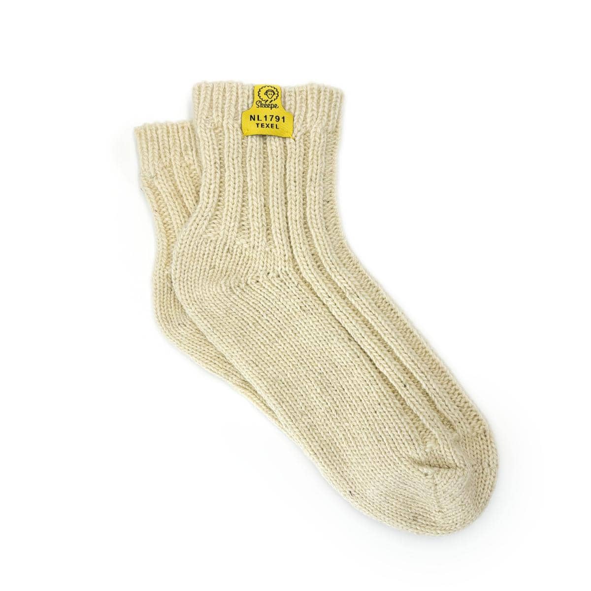 Wollen sneakersokken - wit