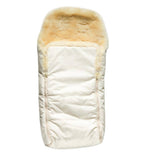 Voetenzak van medicinaal gelooid lamsvacht - beige