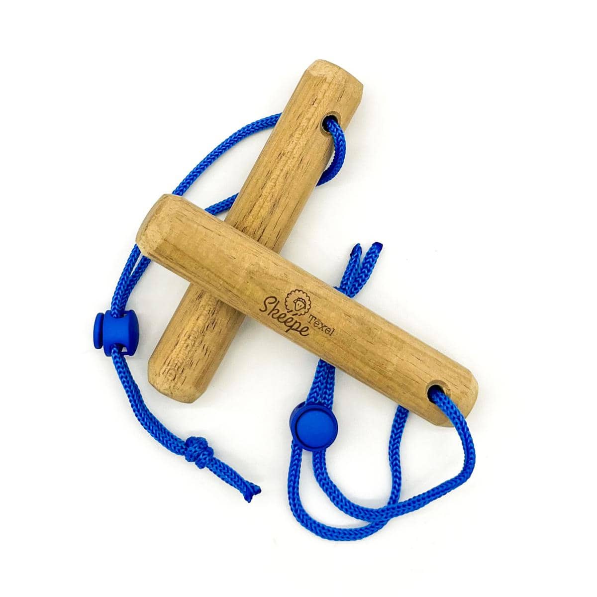 wandelstokjes, wandelhoutjes van Texel - blauw