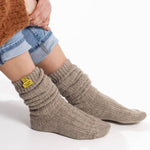 Beige Wollsocken - Mittelhoch - Größe 37-41