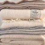 Large Texel wool throw – Light beige