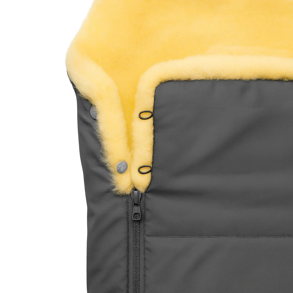 Voetenzak schapenwol - donker grijs