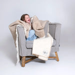 Witte wollen plaid van Texelse wol