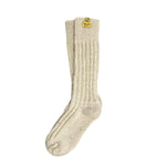 Gestrickte Wollsocken - weiß