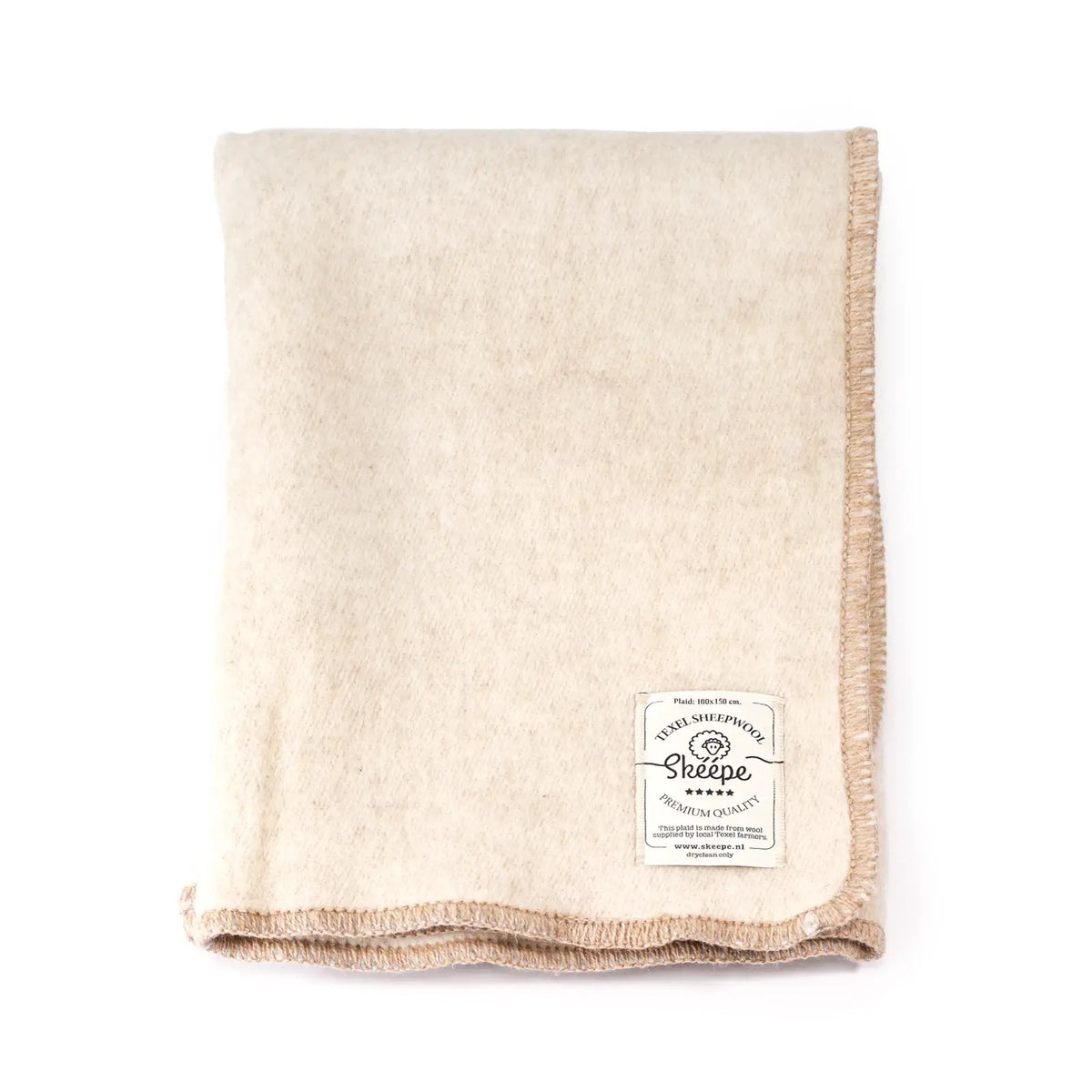 licht beige wollen plaid