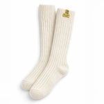 Weiße Wollsocken – Lange Kniestrümpfe