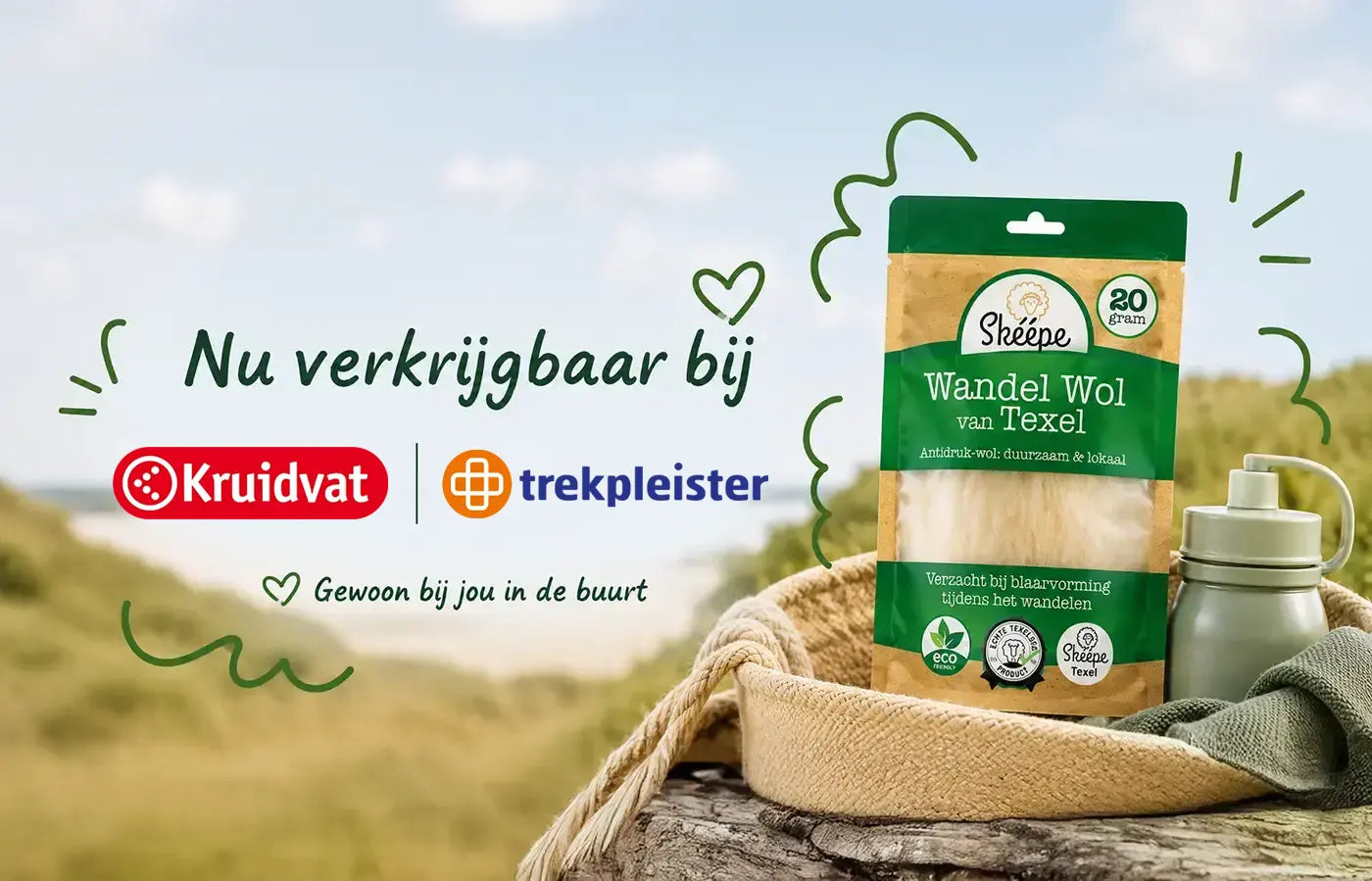 Wanderwolle jetzt bei Kruidvat und Trekpleister. Texel ganz in deiner Nähe.