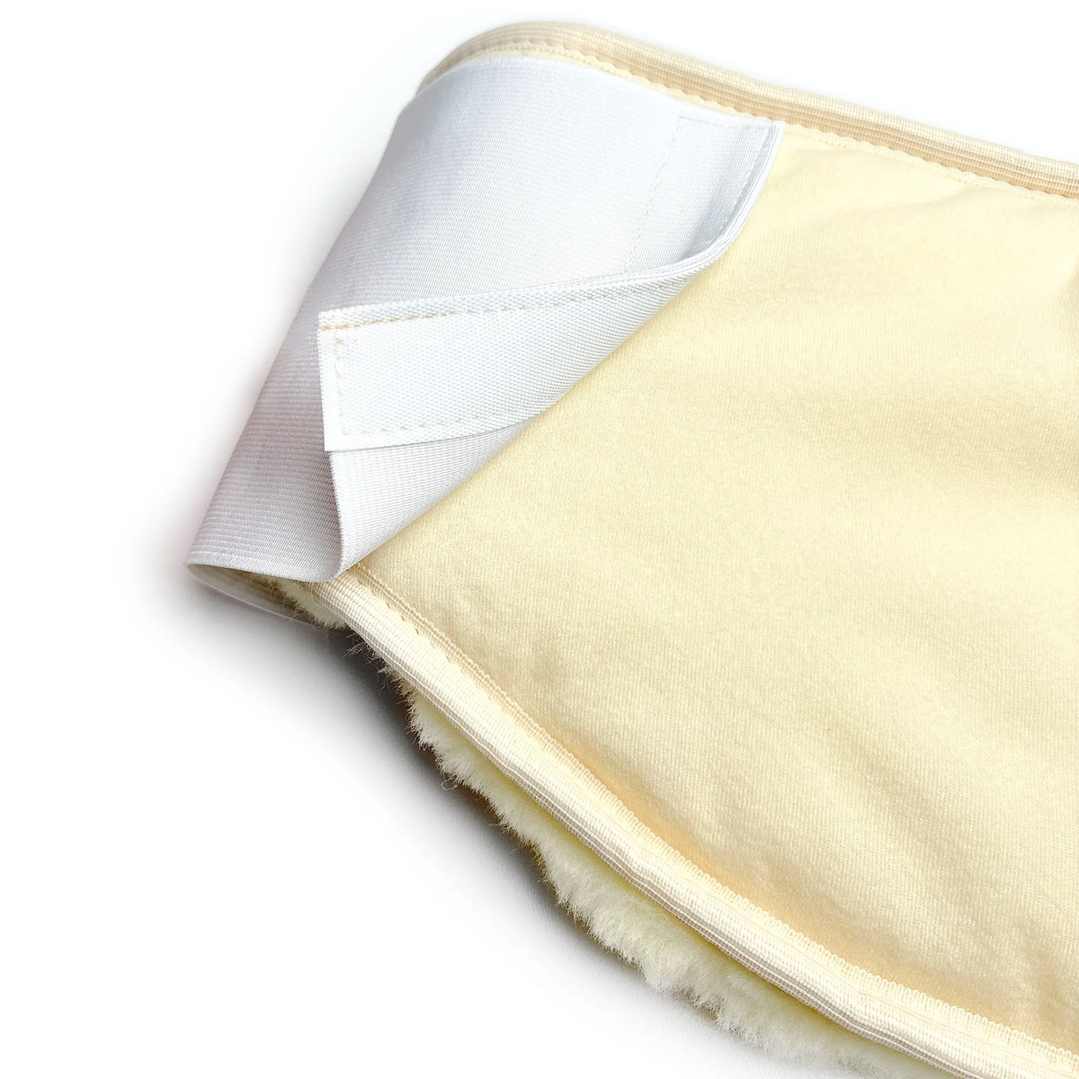 rug verwarmer van schapenwol