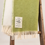 Großes Plaid aus Texeler Wolle – Grün
