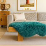 Schapenvacht zeegroen blauw turqouise