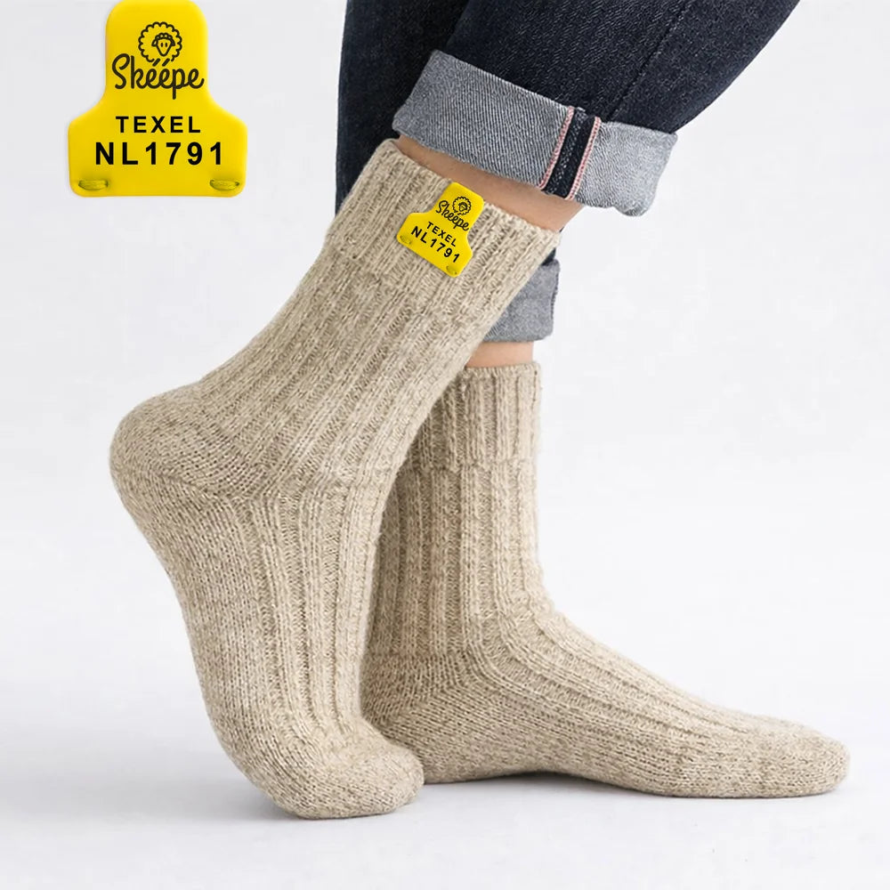 Wollen sokken van Skeepe Texel - Beige