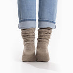 stoere wollen sokken dames beige