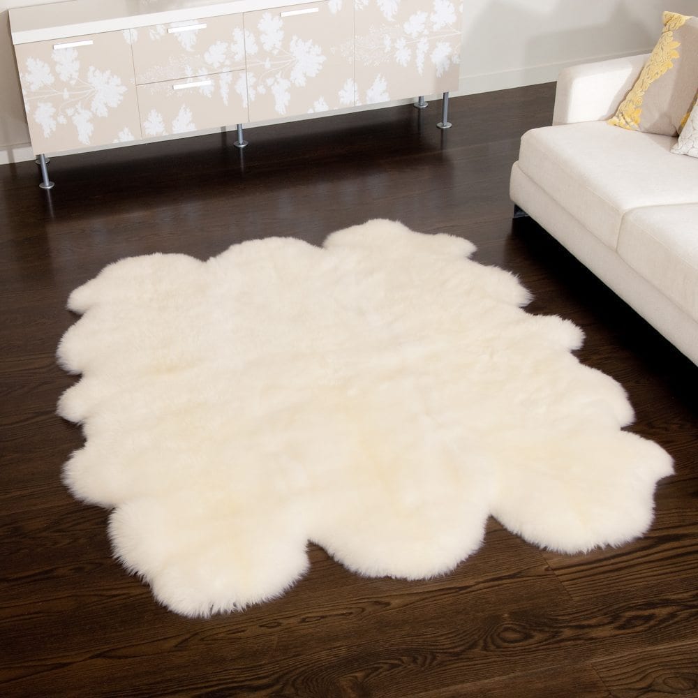 Natuurlijk Wit Schapenvacht Vloerkleed