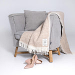 Wollen plaid beige