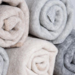 wollen plaid licht grijs